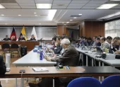 Audiencia del caso Sinohydro durante el juicio por presunto cohecho relacionado con el proyecto hidroeléctrico Coca Codo Sinclair.