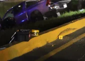 La camioneta del abogado de 75 años terminó sobre el parterre central tras la balacera registrada en la vía a la Costa.
