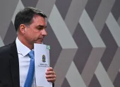 El senador Flavio Bolsonaro, hijo del expresidente Jair Bolsonaro, en Brasilia (Brasil).