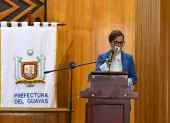Marcela Aguiñaga cerró su gestión al frente de la Prefectura del Guayas con un emotivo discurso marcado por lágrimas, agradecimientos y mensajes a su sucesor.