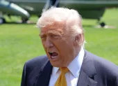 El presidente de Estados Unidos, Donald Trump, previo a su viaje a China.