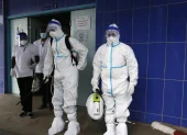 Controles sanitarios en Costa de Marfil, uno de los países africanos afectados por el ébola.