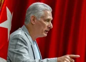 El presidente de Cuba, Miguel Díaz-Canel, subrayó este lunes que su país tiene "el derecho absoluto y legítimo a defenderse".