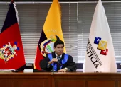 Juez de la Corte Nacional de Justicia durante la audiencia, en medio de la suspensión del juicio Sinohydro por cruce con el caso Progen.