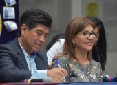 Lilia Yunda junto a su hermano, el exalcalde de Quito, Jorge Yunda.