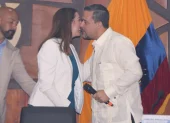 Ana María Gallardo, nueva viceprefecta, y Carlos Encalada, titular de la provincia del Guayas.