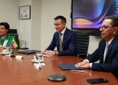 En su última visita a Estados Unidos, el presidente Daniel Noboa se reunió con el Banco Interameticano de Desarrollo (BID).