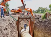 La obra del Quinto Acueducto tiene un 40% de avance, según el Municipio.