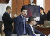 El fiscal Carlos Alarcón durante el sexto día del juicio del caso Sinohydro.