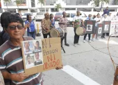 Protesta en Guayaquil por el caso de Los Niños de Las Malvinas.