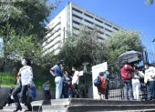 La fachada del Hospital Eugenio Espejo de Quito.