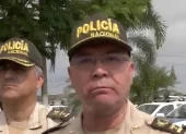 Comandante policial de El Oro durante un pronunciamiento público sobre la impunidad en procesos judiciales.