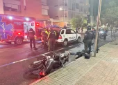 El cuerpo del presunto delincuente quedó qsobre la vía, en el sector de Iñaquito.