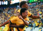 Anthony Valencia celebra su gol contra Arabia Saudita.