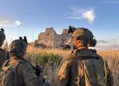 Soldados israelíes en la zona del castillo de Beaufort, en el sur del Líbano.