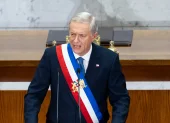 El presidente de Chile, José Antonio Kast, este 1 de junio, durante su primer discurso sobre el estado del país, ante el Parlamento, en Valparaíso (Chile).