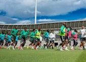 La selección de Costa de Marfil realizó una sesión de entrenamiento previa a su amistoso ante Francia.