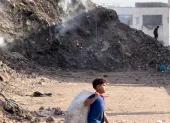 Montones de basura y escombros acumulados en la ciudad de Gaza.