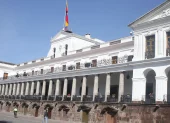 Palacio de Carondelet en Quito, sede del Gobierno, donde Daniel Noboa oficializó el nombramiento de las nuevas directoras de la UAFE, Sercop e Integridad Pública.