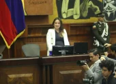 Mishel Mancheno es la nueva presidenta de la Asamblea Nacional de Ecuador.