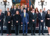 La Presidencia publicó este 8 de junio de 2026 una foto actualizada del gabinete ministerial del presidente Daniel Noboa.