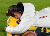 Las jugadoras ecuatorianas celebraron con lágrimas en los ojos por el pase al repechaje.