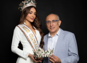 Marco Tapia afina los detalles de Miss Global Ecuador 2026. Con el asesor de imagen, Juliana Robles.