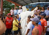 Los comuneros de Palmar se mostraron muy felices por el hallazgo del Cristo