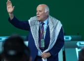Imagen de archivo del presidente de la Federación Palestina durante una sesión oficial, antes de la controversia por la negativa de visa para ingresar a Estados Unidos.