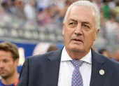 Gustavo Alfaro, técnico de Paraguay, en el partido con EE. UU.