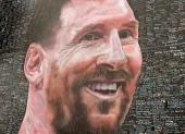 Mural de Lionel Messi en Buenos Aires: el campeón juega su sexto Mundial.