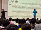 El padre Yovane Cox organizó este encuentro juvenil que busca animar a más jóvenes de la diócesis de Daule