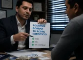 Una foto referencial, creada por la IA, sobre borrar el score crediticio.