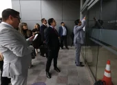 Los abogados del asambleísta Raúl Chávez, de la esposa de Álvarez y otros procesados llegaron al Complejo Judicial Norte, en Quito.