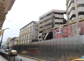 Edificio Santiago Noziglia. Por su cercanía con el Multicomercio sufrió daños en su estructura, la cual quedó resentida.