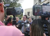 El asambleísta Xavier Ordóñez acudió este 17 de junio a la Fiscalía para presentar un acto urgente.