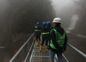 Recorrido. En la captación de Blanco Chico se realizan trabajos de reconstrucción para recuperar 700 litros de agua por segundo al sistema.