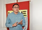 Andrés Quishpe es el presidente de la UNE. La organización mantiene una denuncia en la OIT por su disolución ordenada en 2016.