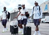 La selección de Ecuador llegando a Kansas City.