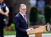 El primer ministro británico, Keir Starmer, hace su declaración de dimisión en Downing Street, Londres, Gran Bretaña, el 22 de junio de 2026.