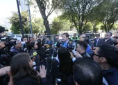 El primer vicepresidente de la Asamblea, Esteban Torres, durante su llegada a la Fiscalía para presentar el recurso relacionado con el caso Progen.