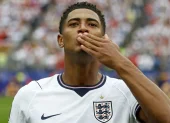 Jude Bellingham, de Inglaterra, lanza un beso antes del partido de la fase de grupos de la Copa Mundial de la FIFA 2026 entre Inglaterra y Ghana.