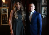 La enviada especial para el Escudo de las Américas, Kristi Noem, y el presidente de Ecuador, Daniel Noboa.
