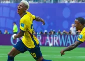 Nilson Angulo festeja su gol de empate contra Alemania