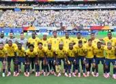 Jugadores de la Selección de Ecuador tras el triunfo contra Alemania.