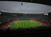 Ecuador vs. México: tormenta eléctrica sobre el estadio Azteca demora el juego del Mundial 2026.
