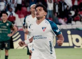 Redes anotó uno de los goles para Liga de Quito en la victoria ante Orense.