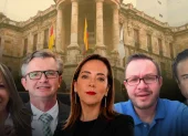 Referencial. Los precandidatos a la Alcaldía de Cuenca, en el marco de la campaña hacia las seccionales 2026.
