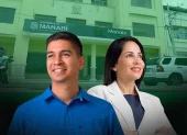 Referencial. Luisa González y Jaime Estrada, precandidatos a la Prefectura de Manabí rumbo a las elecciones seccionales de 2026.