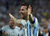 Lionel Messi festeja la sufrida victoria ante Cabo Verde.
